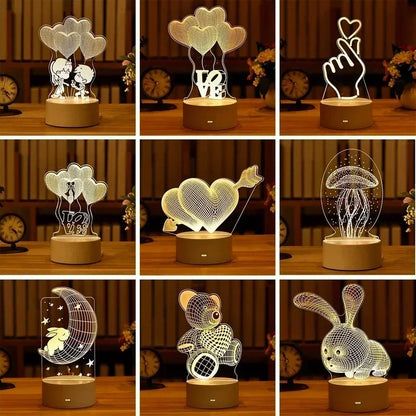 Romantic Love 3D Led Lamp