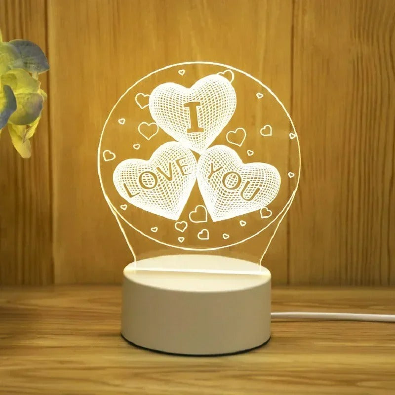 Romantic Love 3D Led Lamp