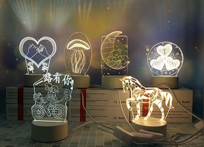 Romantic Love 3D Led Lamp